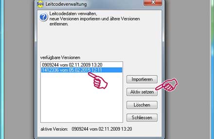 Neue Version aktivieren