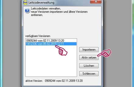 Neue Version aktivieren