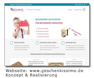 Geschenkissimo Webseite